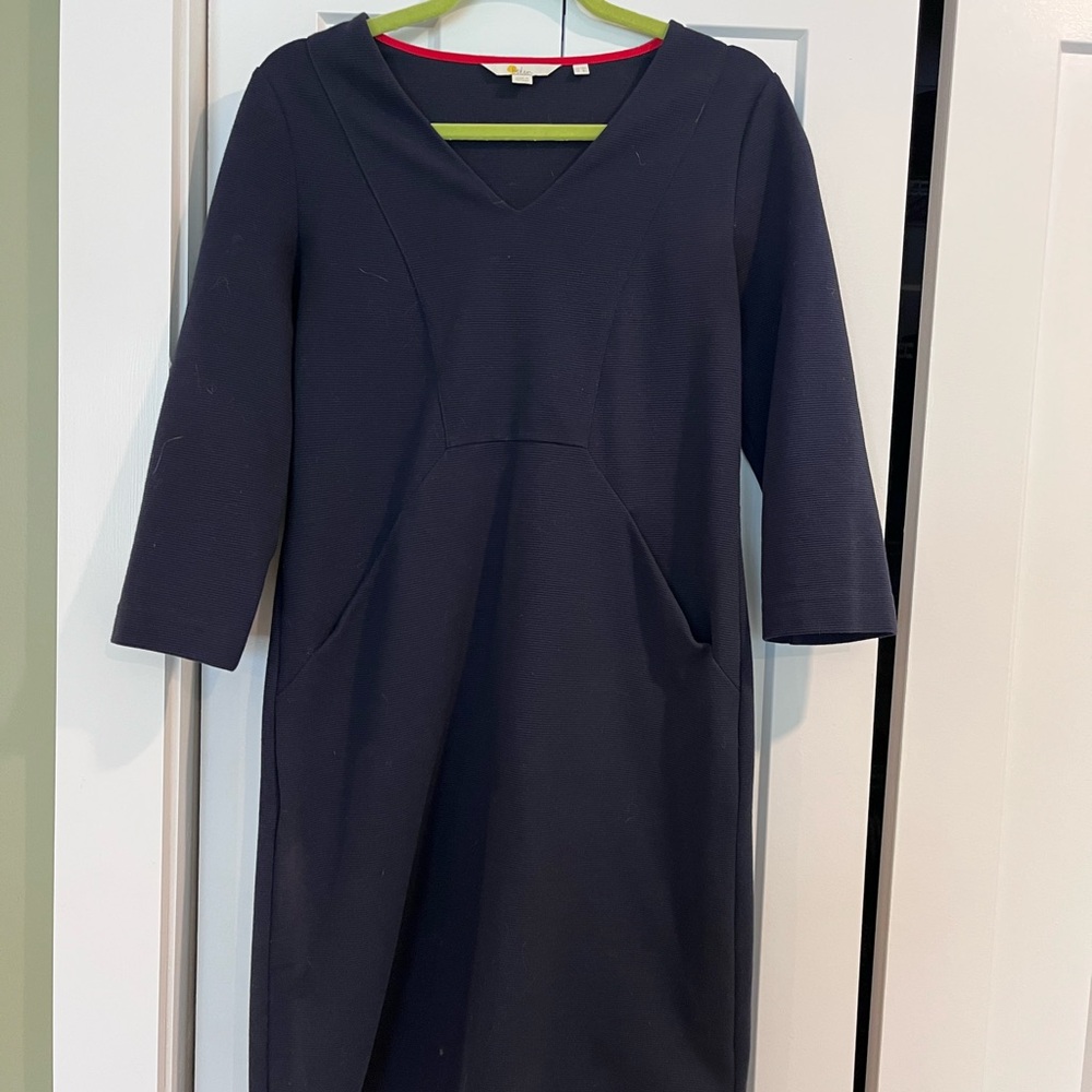 Boden Navy Ottoman Shift Dress 12L